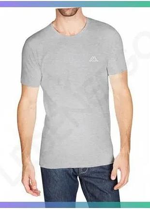 Футболка kappa t-shirt mezza manica girocollo серый xxl для мужчин спортивная модель из хлопка sku_k1304 grigiounito