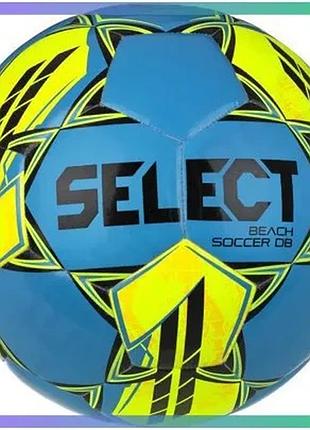 М'яч для пляжного футболу select beach soccer db v23 синій жовтий для тренувань та матчів 5 sku_099516-137