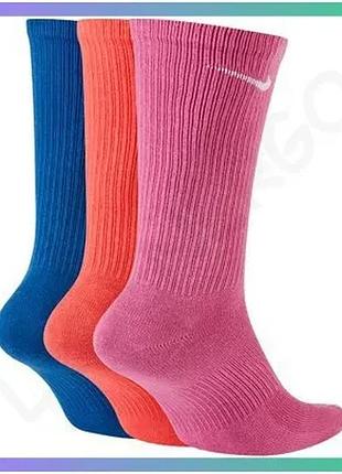Шкарпетки nike everyday plus ltwt crew 3pr мультиколор унисекс 42-46 для спорта и повседневного исполь sku_dc7537-902