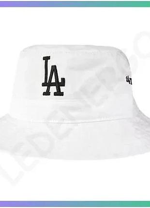 Панама 47 brand los angeles dodgers біла універсальна спортивна шапка для захисту від сонця sku_b-bkt12gwf-wh