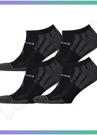 Шкарпетки head performance sneaker 2ppk unisex чорні спортивні шкарпетки для тренувань 35-38 sku_741017001-200