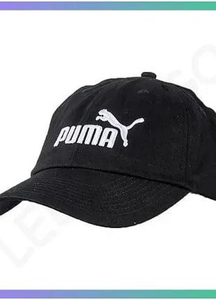 Кепка puma ess cap jr черная для детей с регулируемым размером из 100% хлопка защитная от солнца sku_021688-01