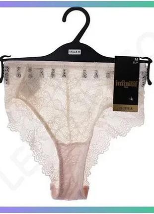 Трусы infinitif slip-x1-femme бежевые для женщин размер s эластичные с цветочным узором sku_19890793-2