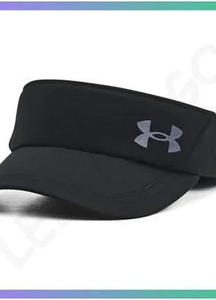 Козирок under armour w iso-chill чорний жіночий спортивний козирок для бігу та активного відпочинку sku_1383480-001
