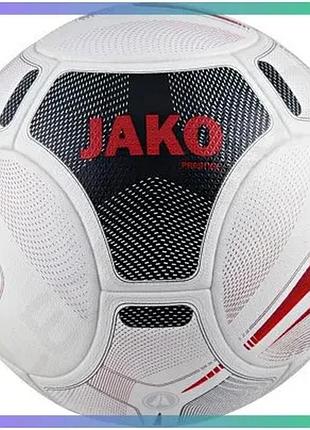 Футбольний м'яч jako fifa prestige qulity pro білий чорний бордовий розмір 5 для гри на газоні та штуч sku_2344-00