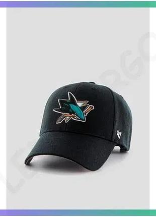 Кепка 47 brand nhl san jose sharks черная серая унисекс для активного отдыха и повседневной носки sku_h-mvp22wbv-bk