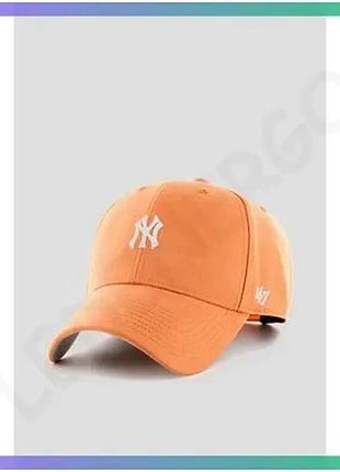 Кепка 47 brand yankees base runner snap светло-оранжевая унисекс для активного отдыха и повседневной н sku_b-brmps17wbp-ql
