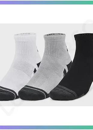 Шкарпетки under armour performance tech 3pk qtr серые xl для спорта унисекс спортивные sku_1379510-011