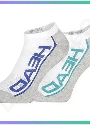 Шкарпетки head performance sneaker 2p unisex білий сірий мультиколор для спорту унісекс 43-46 sku_791018001-003