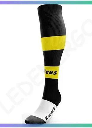 Гетры zeus calza parma черные желтые белые 34-39 футбольные шкарпетки для мужчин sku_z00514