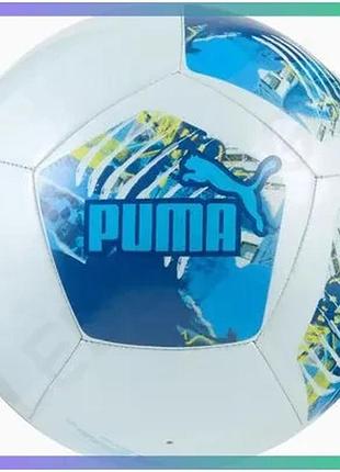 Футбольний м'яч puma mcfc ftblnrgy білий синій 5 для тренувань та ігор унісекс sku_084546-75