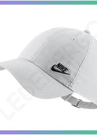 Кепка nike w nsw h86 futura classic cap біла жіноча спортивна кепка з бавовни для активного відпочинку sku_ao8662-101