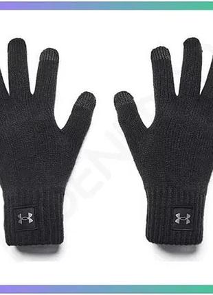 Рукавички under armour halftime gloves черные l/xl акриловые для мужчин теплые зимние перчатки sku_1373157-003