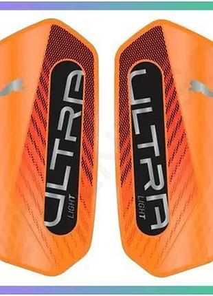 Щитки puma ultra light sleeve помаранчеві для дітей xs зріст 95-115 см захисні протектори для футболу sku_030989-05
