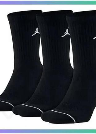 Шкарпетки nike чорні u j ed cush poly crew 3pr для спорту унісекс розмір l комфортні амортизовані sku_dx9632-010