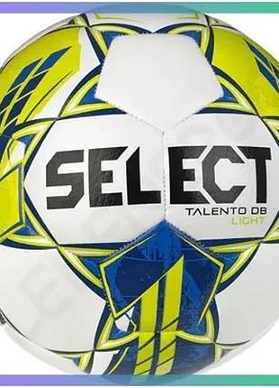 Футбольный мяч select talento db v23 бело-зеленый 5 для детей из искусственной кожи с бутиловой камеро sku_077486-400