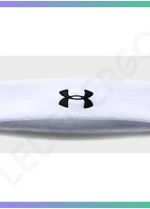 Спортивная повязка на голову under armour performance headband белая для женщин влаговыводящая повязка sku_1276990-100