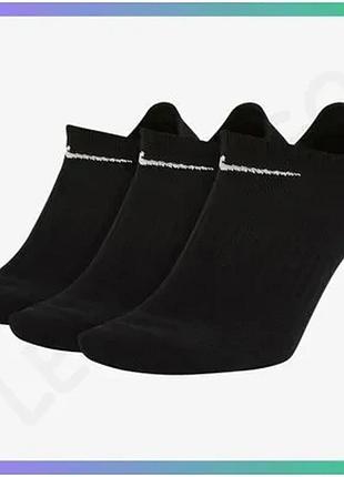 Шкарпетки nike u nk everyday ltwt ns 3pr черные унисекс 38-42 для спорта и повседневной носки sku_sx7678-010
