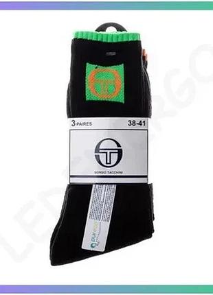 Шкарпетки sergio tacchini 3 пари зелений жовтий помаранчевий для жінок 35-37 спортивні бавовняні sku_13520106-2