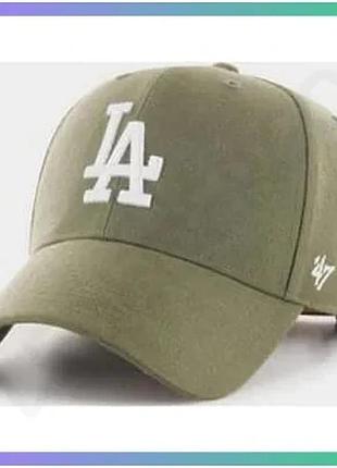 Кепка 47 brand los angeles dodgers зелена спортивна унісекс для захисту від сонця та комфортного носін sku_mvpsp12wbp-swb