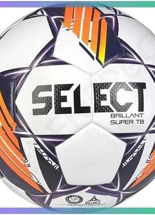 Футбольний м'яч select brillant super fifa tb v24 біло-фіолетовий для матчів 5 штучна шкіра унісекс sku_361598-009