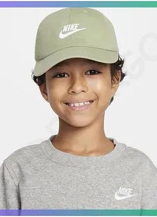 Кепка nike club kids unstructured futura wash cap хакі для детей 100% хлопок спортивная кепка sku_fb5063-386