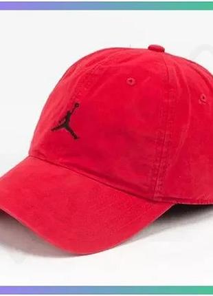 Кепка nike jordan h86 jm washed cap красная унисекс для спортивного стиля с регуляцией размера sku_dc3673-687