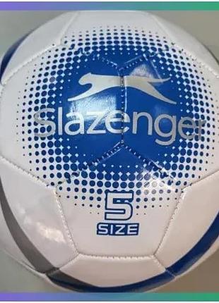 Футбольний м'яч slazenger ac білий/синій/срібний/чорний 5 для гри у футбол унісекс sku_307775