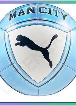 Футбольний м'яч puma mcfc culture ball білий блакитний 5 для гри та тренувань унісекс sku_084976-11