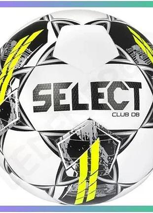 Футбольний м'яч select fb club db v23 біло-сірий унісекс для гри 5 термополіуретан 410-450 г 68-70 см sku_086410-045