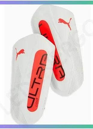 Щитки puma ultra light strap белые для футбола детские xs рост 95-115 см защитное с амортизацией sku_030992-01