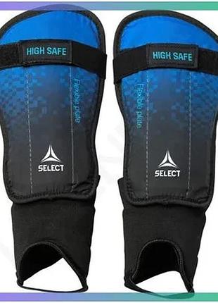 Щитки футбольні select shin guard high safe v23 синій чорний s для захисту гомілок унісекс sku_647320-212