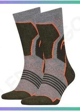 Шкарпетки head hiking crew 2p unisex серые зеленые для туризма и зимних видов спорта 35-38 sku_701219910-001