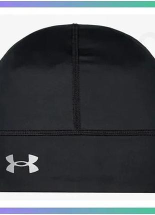Шапка under armour storm launch beanie черная для мужчин с теплоизоляцией и быстросохнущими свойствами sku_1380001-001