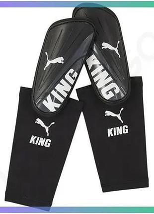 Щитки puma king sleeve черные для детей s рост 115-135 см защитные на голень для футбола sku_030933-01