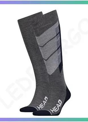 Гірськолижні шкарпетки head unisex ski graphic kneehigh 2ppk сині сірі для активного відпочинку 35-38 sku_791005001-277