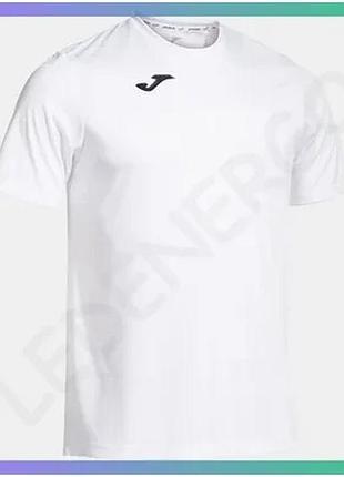 Футболка joma combi біла чоловіча xl для футболу з поліестеру з круглим коміром для тренувань sku_100052.200