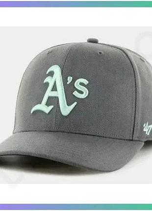 Кепка 47 brand dp oakland athletics графитовая бирюзовая унисекс спортивная кепка для активного отдыха sku_b-clzoe18wbp-cc