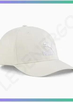 Кепка puma archive logo bb cap белая унисекс бейсбольная кепка с шестью панелями для спорта и отдыха sku_022554-28