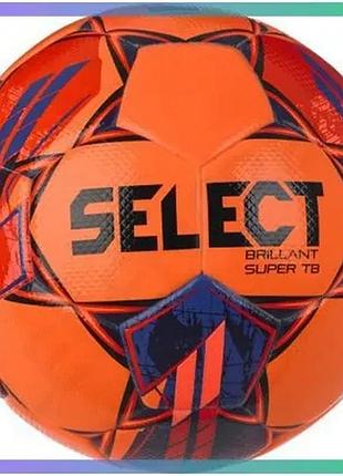 Футбольний м'яч select brillant super fifa tb v23 помаранчевий червоний для гри у футбол унісекс 5 sku_011496-035