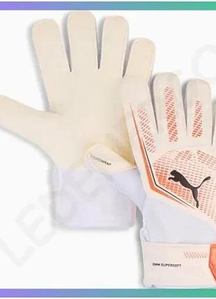 Воротарские рукавицы puma ultra play rc белые унисекс 8 для футбола с хорошим сцеплением sku_041952-06