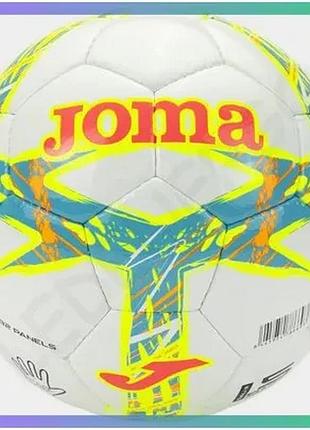 Футбольный мяч joma daliii бело-салатовый 5 для игры на траве и грунте 100% tpu унисекс sku_401412.047