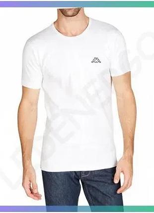 Футболка kappa t-shirt mezza manica girocollo біла чоловіча xl спортивний стиль з коротким рукавом для sku_k1304 bianco