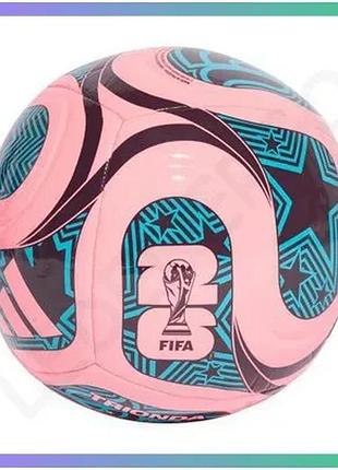Футбольний м'яч adidas world cup 26 trionda club no5 рожевий для тренувань і аматорських ігор sku_jd8029_4