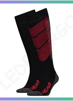Горнолыжные носки head unisex ski graphic kneehigh 2ppk красные серые 35-38 унисекс для спорта sku_791005001-118