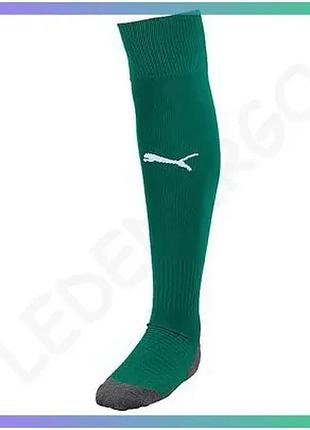 Гетры puma team liga socks core зеленые унисекс 31-34 для футбола дышащие спортивные гетры sku_703441-05