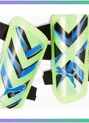 Щитки puma ultra light strap зеленые для футбола детские l рост 155-175 см защита голени sku_030875-12