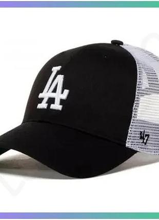 Кепка-тракер 47 brand la dodgers branson mesh черная белая унисекс для защиты от солнца sku_b-brans12ctp-bkc
