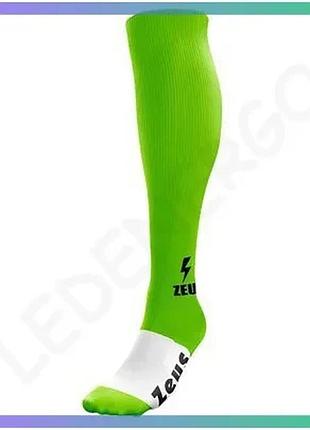 Гетры zeus calza energy зеленые футбольные шкарпетки для мужчин 28-33 размер sku_z00063
