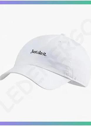Кепка nike u nsw h86 cap jdi wash cap белая унисекс для спорта и повседневной носки sku_cq9512-100